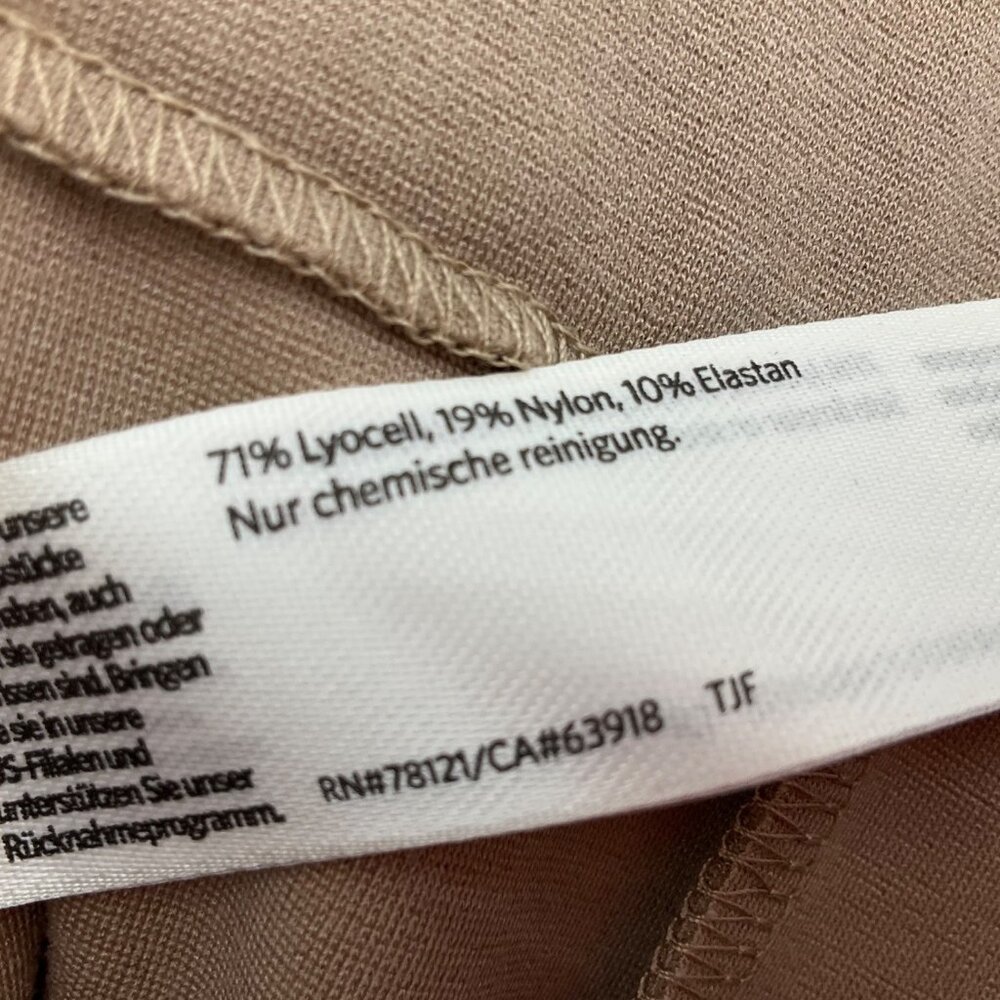 Eileen Fisher 1X Beige Wide-Leg Ponte Pull On Pants Made USA Minimalist - Picture 5 of 14